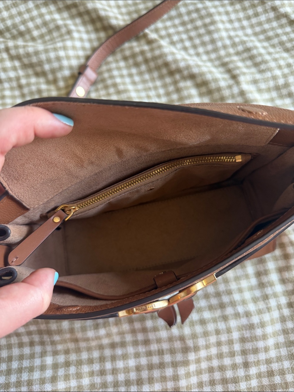 kate spade Brown Leather Crossbody with Gold Hardware - Picture 6 of 7